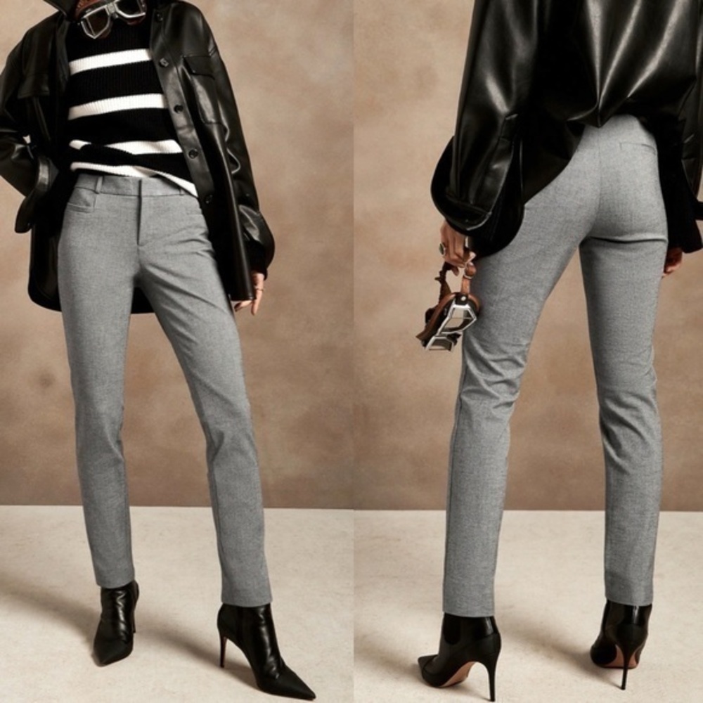 Banana Republic Mid-Rise Skinny Sloan Pant Dark Grey